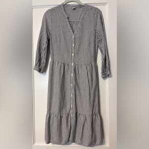 Old Navy Striped Long Sleeve Midi Dress